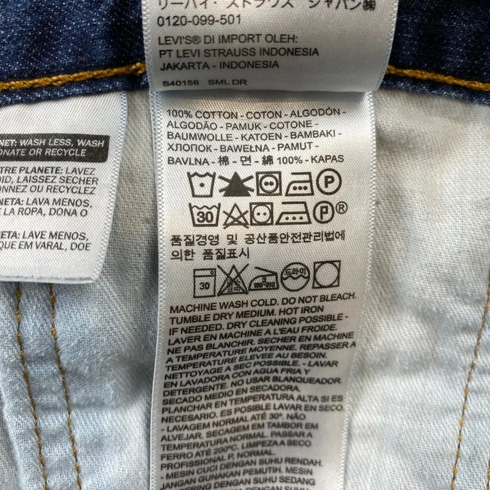 Levis 505 Jeans Mens 36x32 Blue Dark Wash Regular Fit Straight Leg 2017